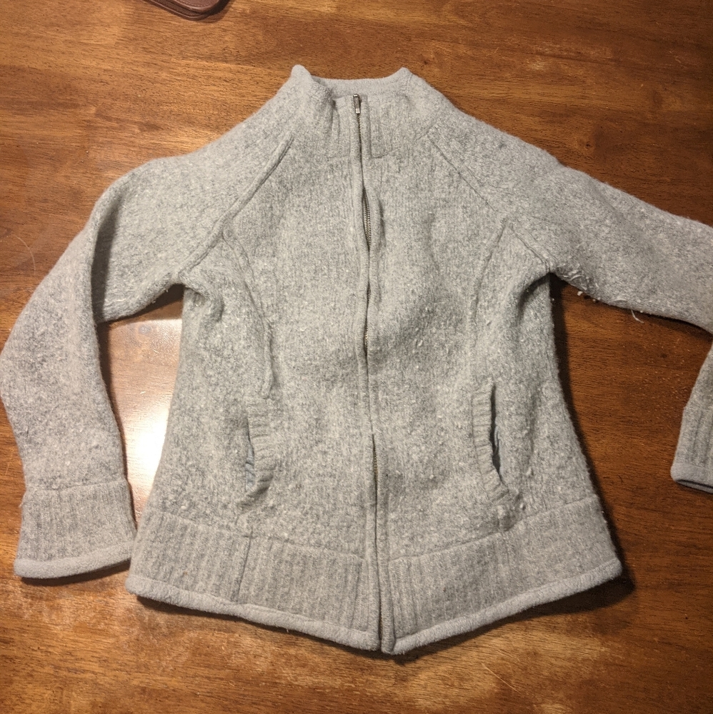 Fuzzy zip up jacket